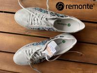 Remonte Soft Sneaker Gr. 40 Matt silbrig mit türkis Blüten Wandsbek - Hamburg Farmsen-Berne Vorschau