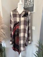Desigual karierte lange Bluse asymmetrischer Schnitt Niedersachsen - Eime Vorschau