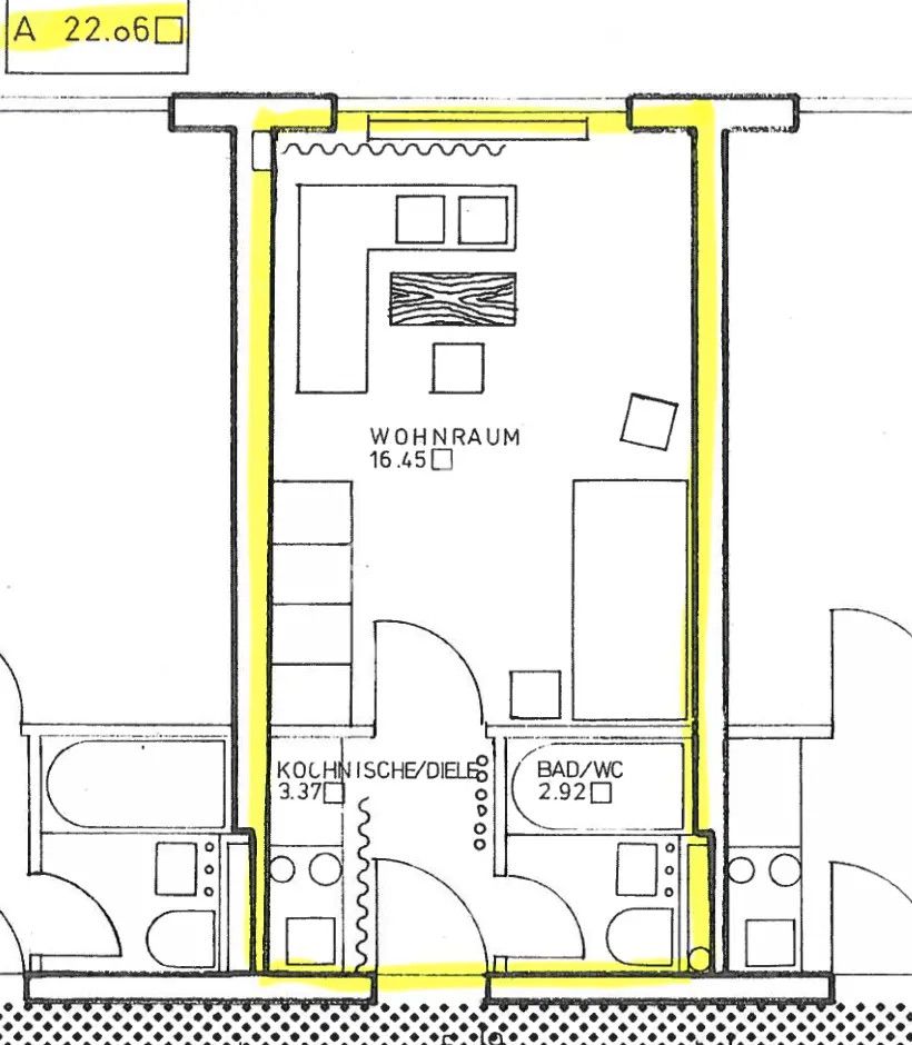 Klein, aber Ohoo! Intelligente Aufteilung 1-Zimmer-Apartment Zu verkaufen in Uni-Stadt-Regensburg in Regensburg