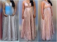 Abschlussball-Kleid Glitzer funkelnd Rosé Gold/Silber Größe M/38 Bayern - Kronach Vorschau