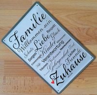 Familien Schild Liebe Blechschid Mama Papa Muttertag #1326 Bielefeld - Bielefeld (Innenstadt) Vorschau