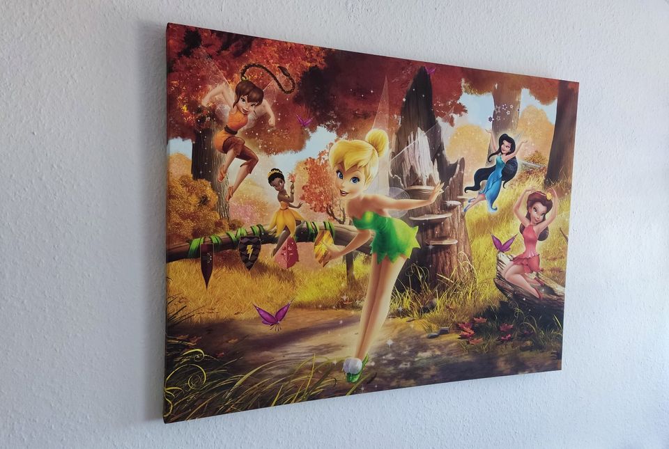 Wandbild Leinwand Bild Disney Tinkerbell and Friends 100x75cm in Gera