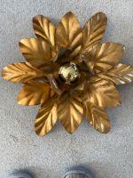 Wandlampe/gold/Blume/Blätter Messing 1960er Florentiner Hans Kögl Hessen - Bad Orb Vorschau