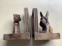 2 alte Buchstützen geschnitzte Hunde Bayern - Offenberg Vorschau
