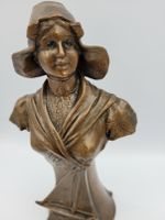Antike Jugendstil Metallguss Büste, Frau mit Schiff, bronziert Baden-Württemberg - Ulm Vorschau