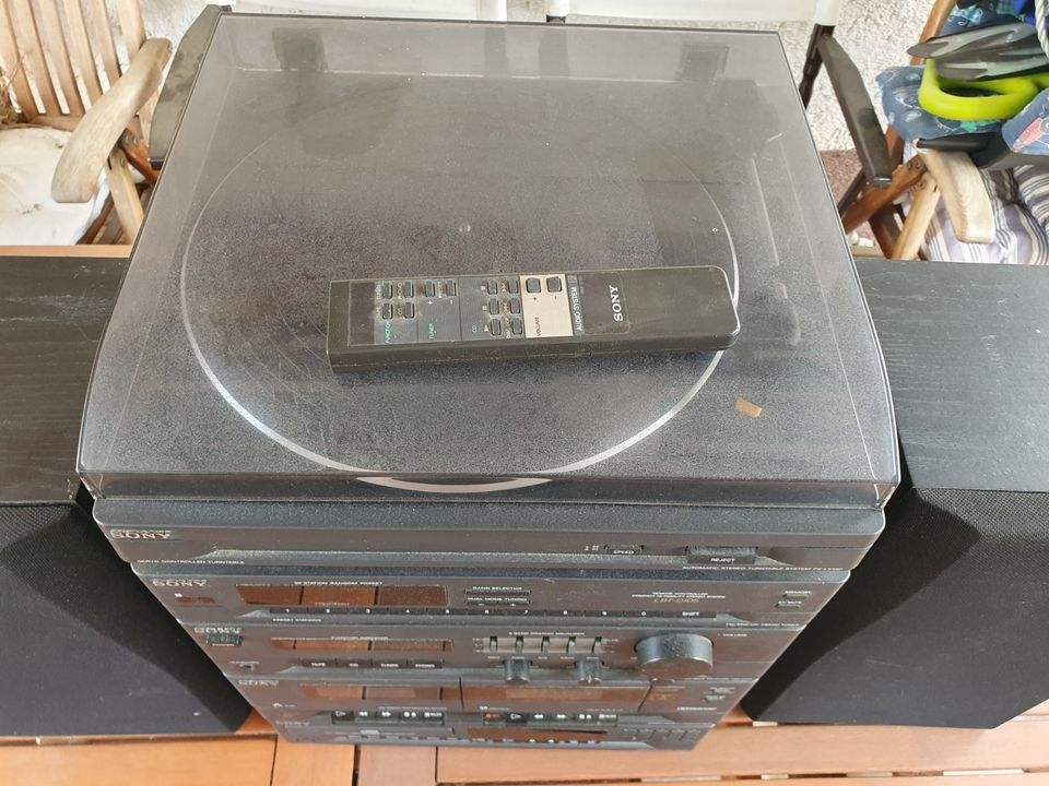 Sony Stereoanlage oldschool mit CD, Kassette, Receiver, Equalizer in Karlsruhe
