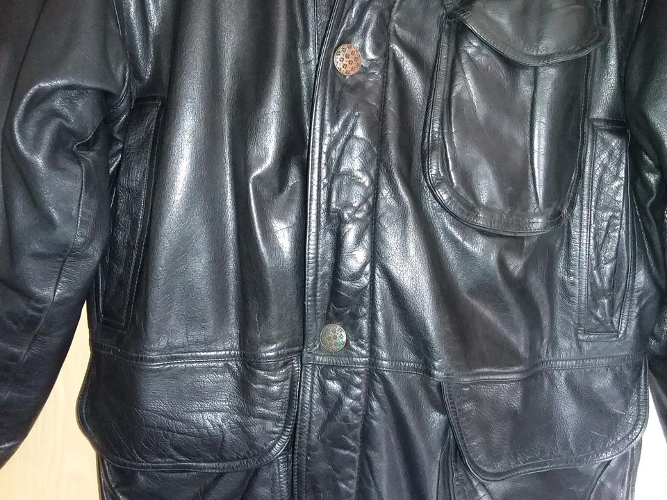 Vintage Herren lederjacke Camel XL Schwarz in Düsseldorf