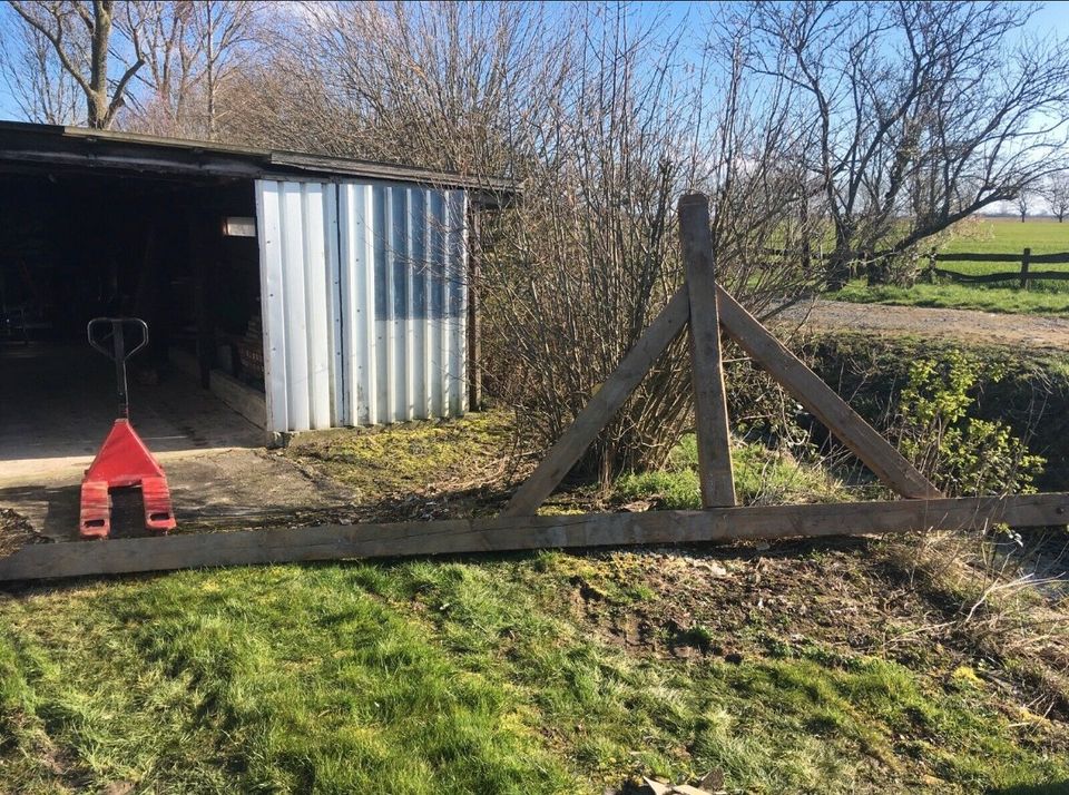 Holz Balken Altholz Carport DIY Durchbruch Scheune in Upleward