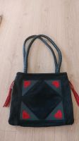 Teufel Design Tasche Shopper Wildleder Leder schwarz dunkelblau Bayern - Ingolstadt Vorschau