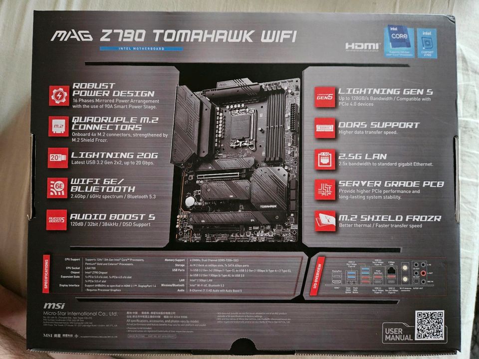 MSI z790 Tomahawk WiFi DDR5 Mainboard in Sonnefeld