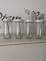 Bubble Tea Becher Glas Gläser mit Deckel und Strohhalm  4er Set Bayern - Schöllnach Vorschau