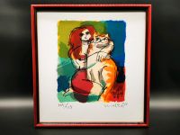 Michael Leu Signiert Grafik Bild Kunst-Druck 1994 Katze Baby #5 Nordrhein-Westfalen - Herne Vorschau