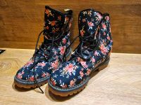 Boots Schuhe Schnürschuhe dunkelblau mit Blumen, Größe 40, Neu Baden-Württemberg - Philippsburg Vorschau