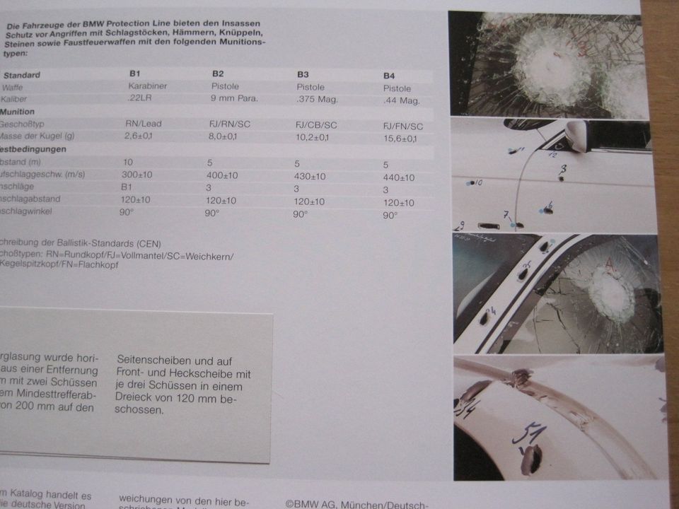 NEU! Prospekt BMW 750iL 740iL 540i Protection, 1999, gepanzert! in Karlsfeld