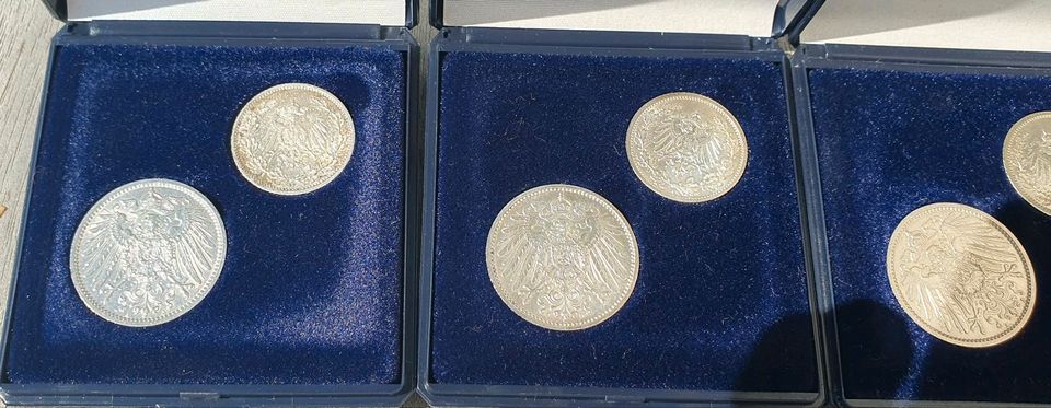 Silbermünzen Kaiserreich 900 Silber in Karlsdorf-Neuthard
