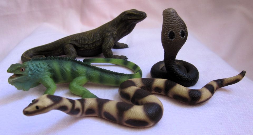 Schleich alt Wildlife Kobra Boa Leguan Waran Reptilien in Offenburg