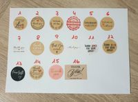 100 Aufkleber Sticker handmade/thank you/free gift/order Niedersachsen - Schortens Vorschau