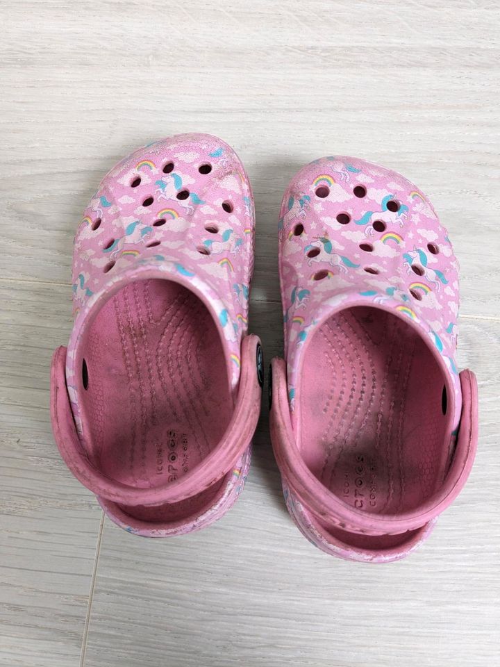 Crocs Kinder Schuhe, Gr 7, 23 24, Einhorn, rosa in Rehfelde