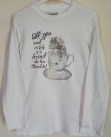 ⭐ice Girl⭐Longsleeve*Mädchen*Gr. 134*⭐weiß⭐mit Glitzerprint und P München - Schwabing-Freimann Vorschau