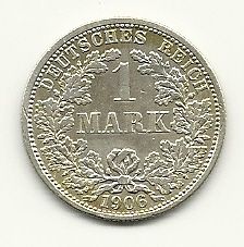 1 Mark Kaiserreich 900 Silber 1875 bis 1878 in Bad Harzburg
