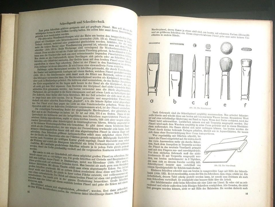 Buch „Die Schrift im Malerhandwerk“ 1950 in Leipzig