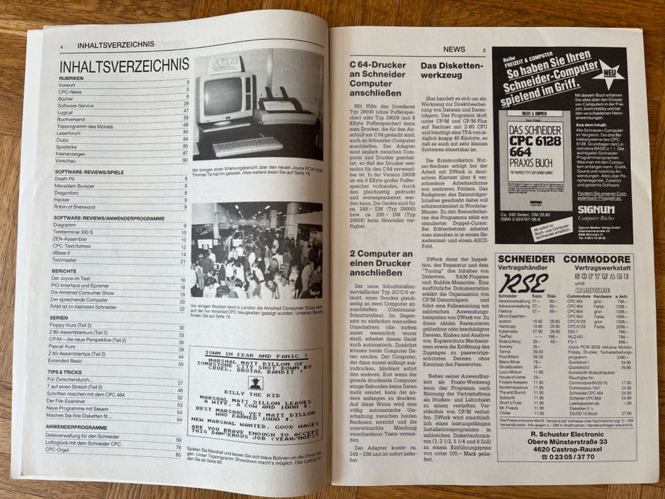 Schneider CPC Magazin kompl. Jahrgang 1986, 11 Ausgaben in Wilhelmshaven