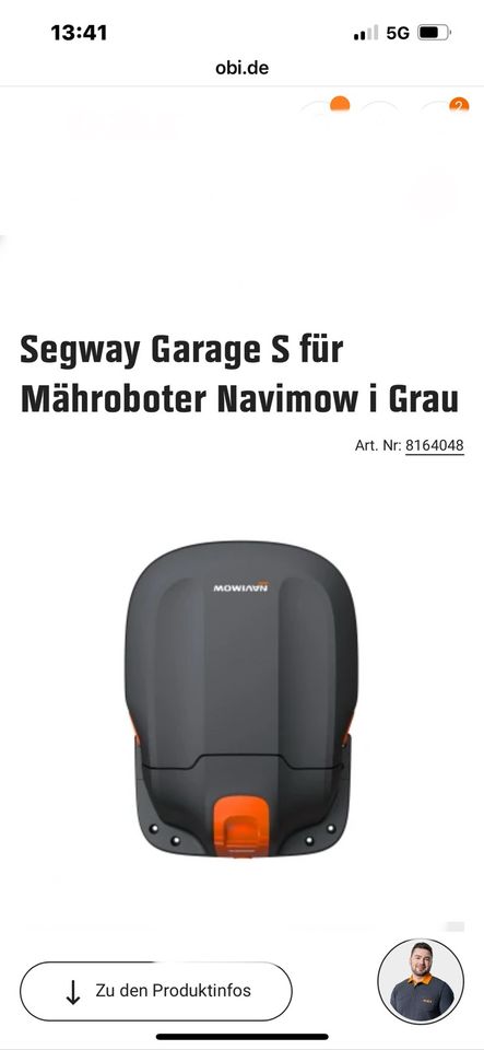 Segway Garage S für Mähroboter Navimow i Grau in Düren