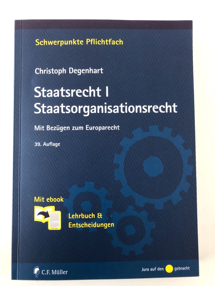 Lehrbuch Staatsrecht I Degenhart 39. Auflage in Heusenstamm