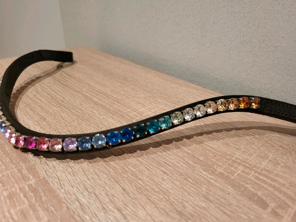 My Unicorn Swarovski Rainbow Stirnriemen Stirnband Slim Braun WB in Reichenau