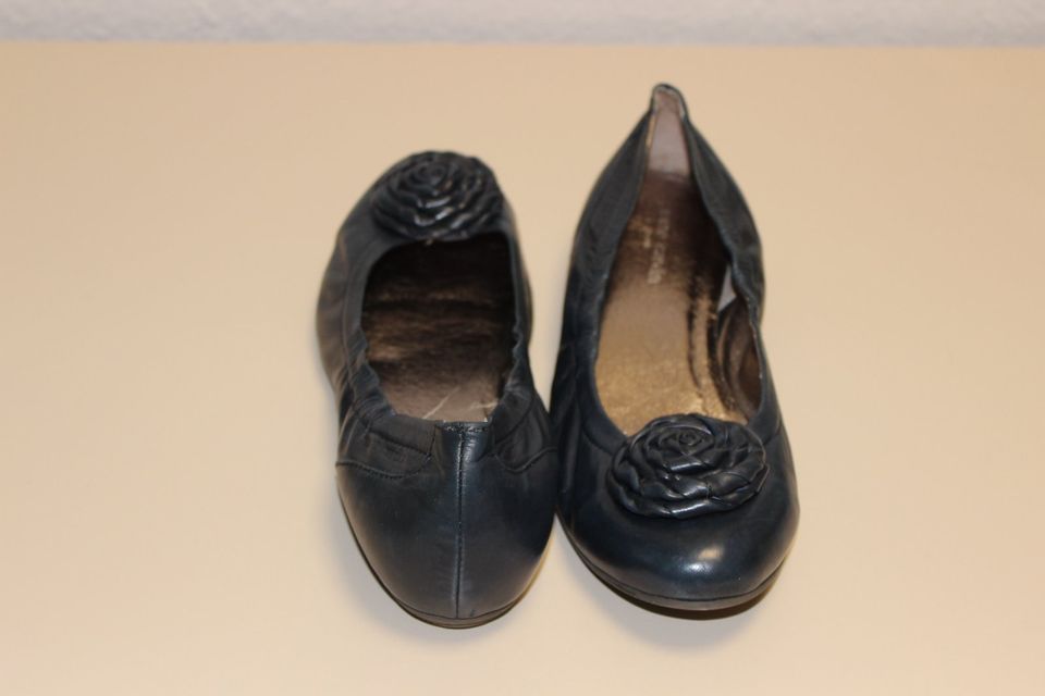 PIERRE CARDIN Ballerinas Schuhe Lammleder Flachschuh Blau Slipper in Duisburg