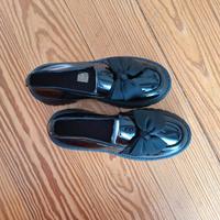 Schwarze Keilabsatz-Schuhe mit dicker Sohle, Lackleder, Loafer Schleswig-Holstein - Bad Segeberg Vorschau