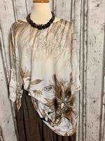 Lagenlook Tunika Shirt Damen Pulli braun Italy 44 46 48 Glitzer Berlin - Mitte Vorschau