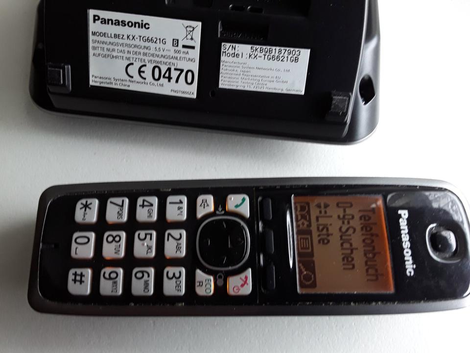 Festnetz-Telefon Panasonic KX-TG6521 mit AB, ohne Netzteil. in Berlin
