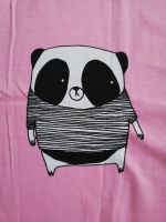 Viljamin Puoti Panda groß grau rosa Jerseystoff finnisch Design Schleswig-Holstein - Ahrensburg Vorschau