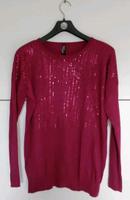 Schicker Pullover Pulli Pailletten flame Größe M Farbe Pflaume Thüringen - Stadtroda Vorschau
