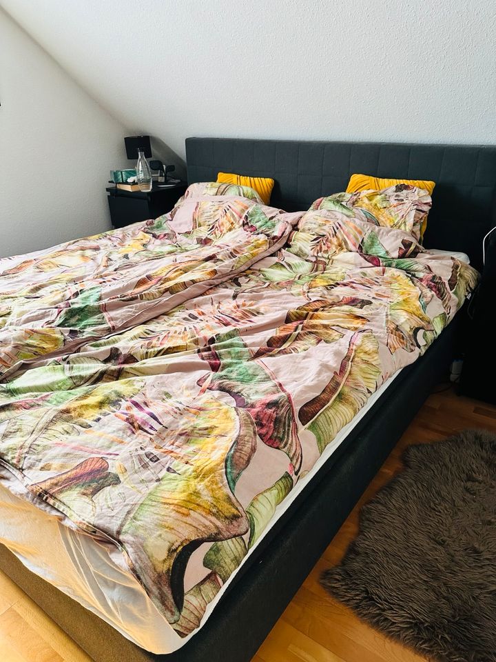 Boxspringbett, 1,80m • 2,00 m, anthrazit in Esslingen