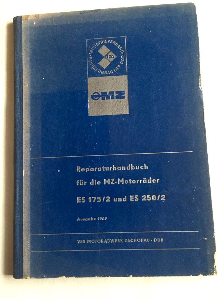 Original DDR Reparaturhandbuch für ES 175/2 und ES 250/2 in Inzigkofen