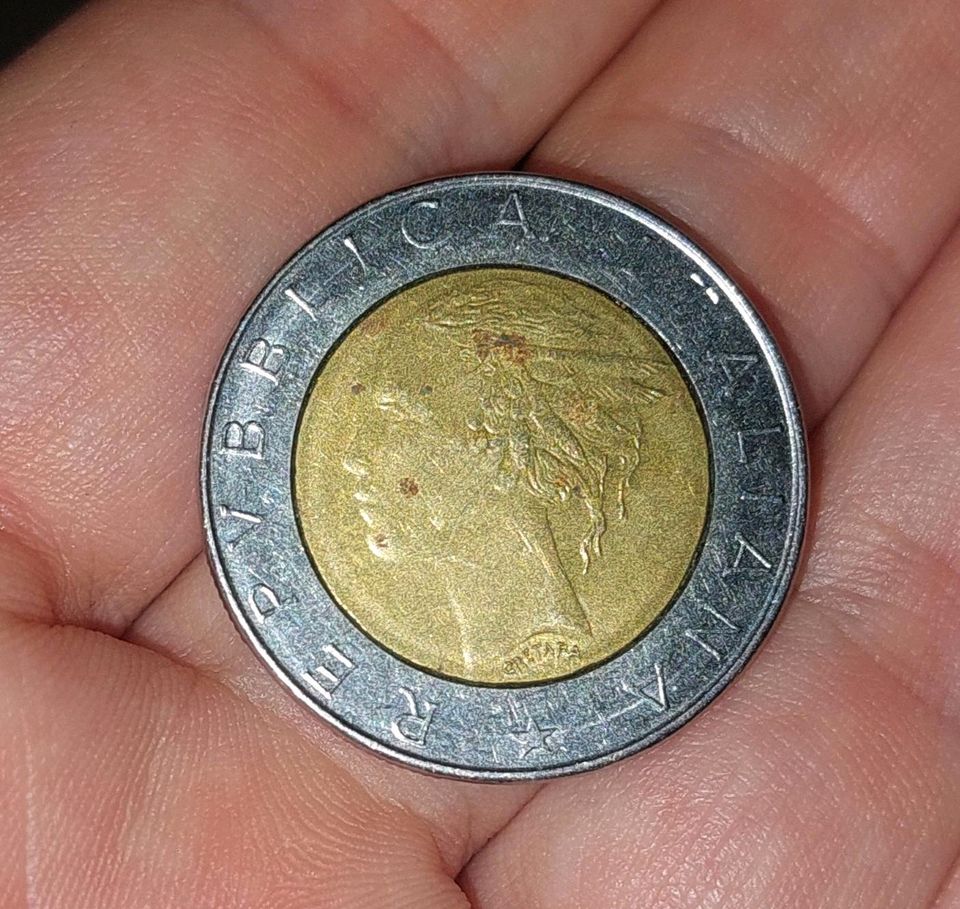 500 Lire Münze Italien in Elmshorn