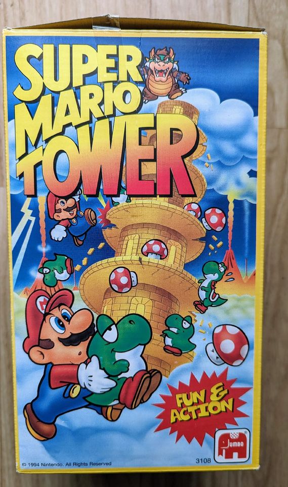 1994 Super Mario Tower Jumbo Vintage Spiel Nintendo in Berlin