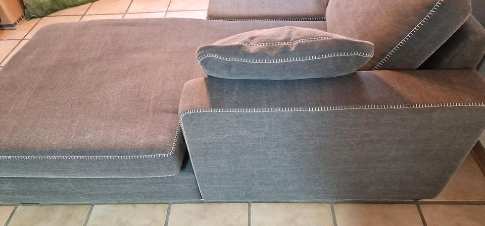 Ecksofa Eckcouch Sofa Couch Grau Washed in Werne