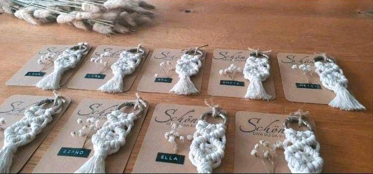 Gastgeschenk boho Makramee schön dass du da bist Hochzeit Namen in Bottrop