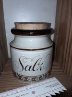 Keramikdose mit Korkdeckel Salzdose Salzbehälter Hessen - Rödermark Vorschau