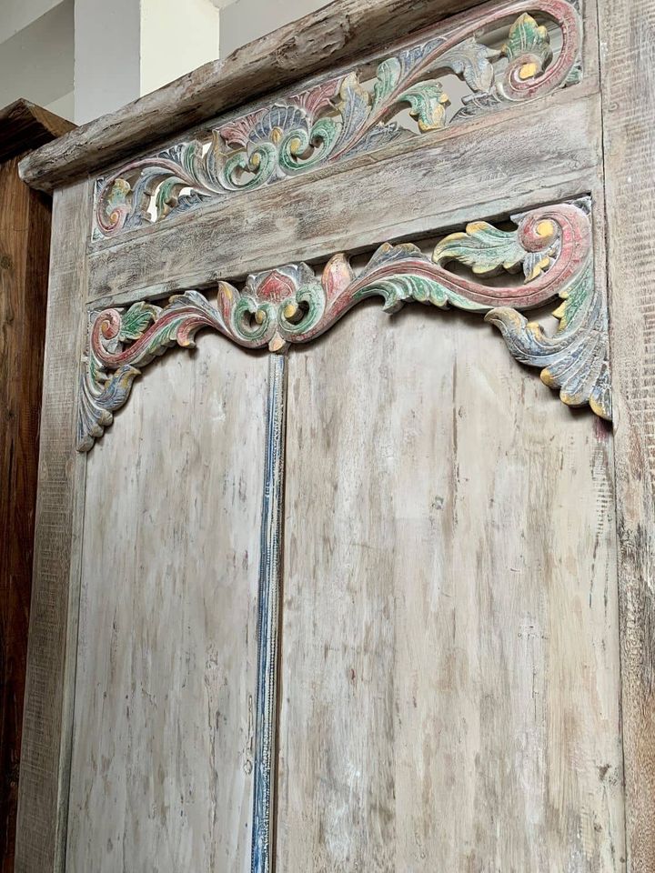 antike Tür aus Asien massiv alte Tür Holz Dekoidee Bali tür in Hennigsdorf