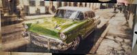 Bild Oldtimer Chevrolet Bel Air Grün Schwarz Weiß Glas Kunst Deko Köln - Marienburg Vorschau