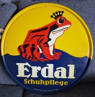 NOS 40/50er Jahre Erdal Schuhpflege Rotfrosch Blechschild 48 cm Schleswig-Holstein - Escheburg Vorschau