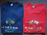 2 Vintage - T-Shirts mit maritimem Motiv bestickt, Gr. M/L Niedersachsen - Sickte Vorschau