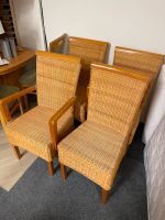 4 Rattanstühle Sessel Wintergarten Esszimmer Holz Hannover - Linden-Limmer Vorschau