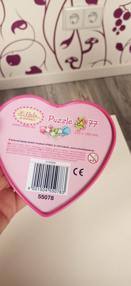 Lillebi Happy Birthday Puzzle in Metalldose Herz in Reichenbach (Vogtland)