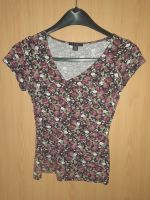 T-Shirt schwarz mit Blumen Gr. XS Bayern - Meitingen Vorschau