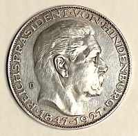 Münze, Stempelglanz, Reichspräsident Paul von Hindenburg 80 * D Rheinland-Pfalz - Idar-Oberstein Vorschau